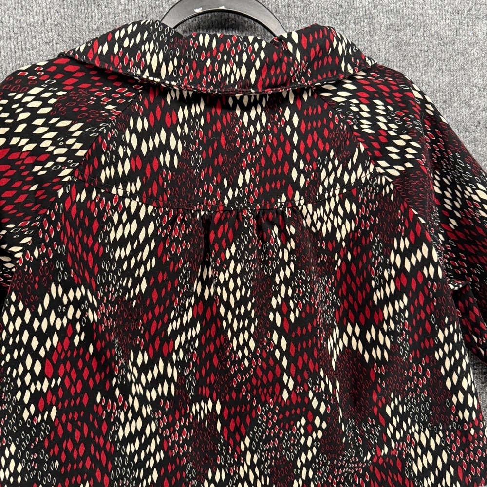 Lapis Blazer Womens M Black Red Button Up 3/4 Sleeve Formal Evening Cocktail - Picture 5 of 9